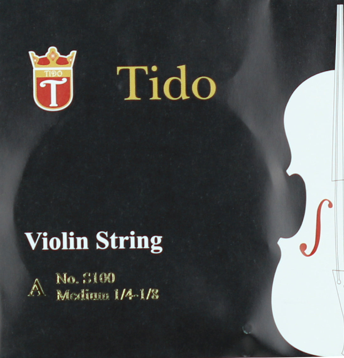 1/4 -1/8 size Tido brand violin string set wound with metal core