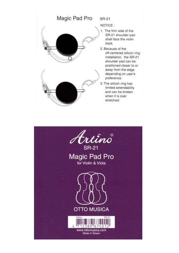 Artino Magic Pad Pro adjustable Violin Viola shoulder rest all sizes SR-21