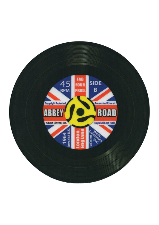 AIM Gifts single vinyl drinks coaster with rubber non slip base Abbey Road LP