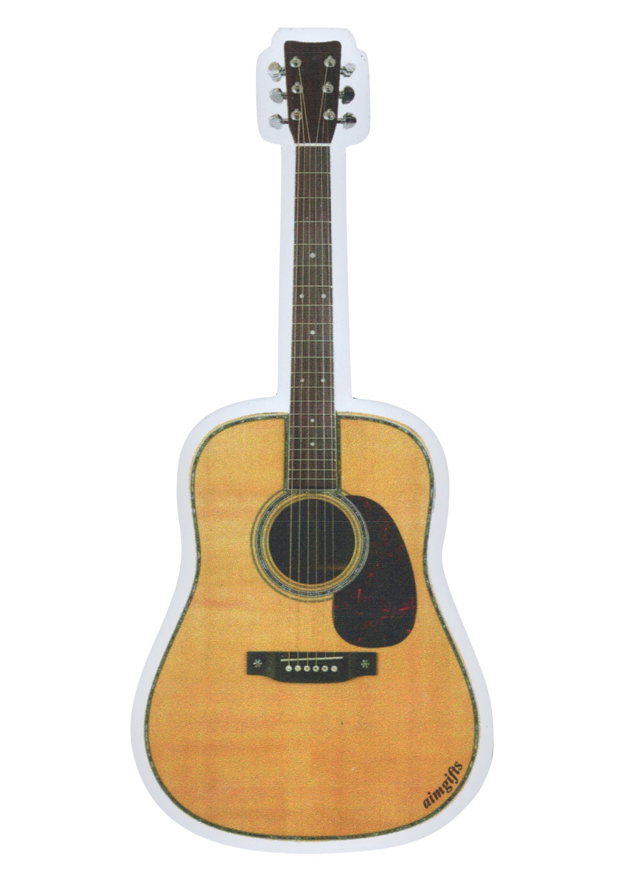 AIM gifts brand music acoustic guitar die cut fridge magnet