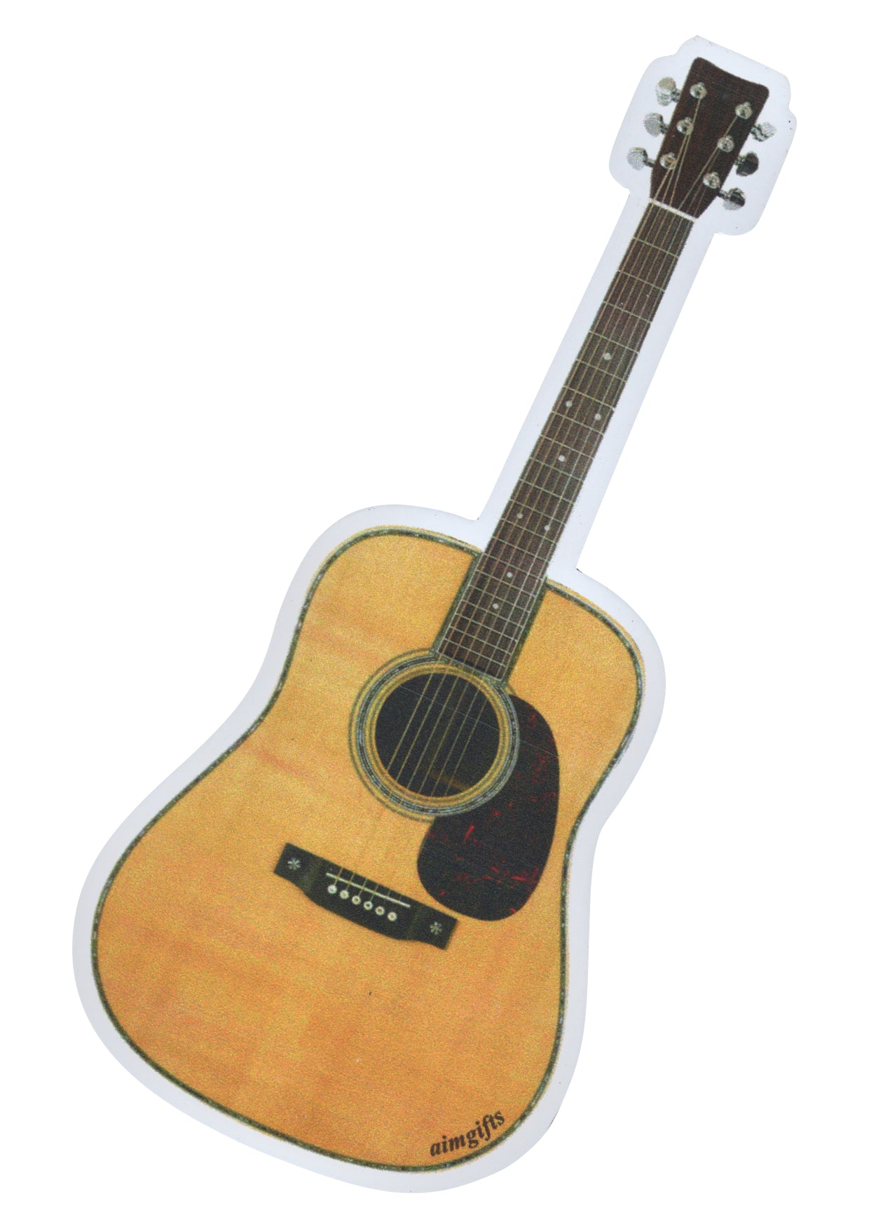 AIM gifts brand music acoustic guitar die cut fridge magnet