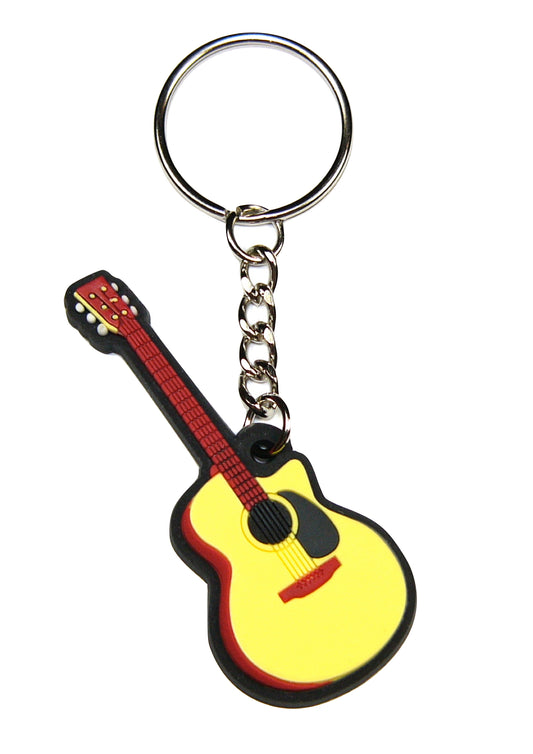 MD brand detailed music acoustic guitar keyring quality materials