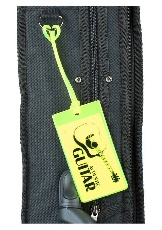 Albert Elovitz AIM Gifts Silicone Bag Tag Acoustic Guitar YELLOW