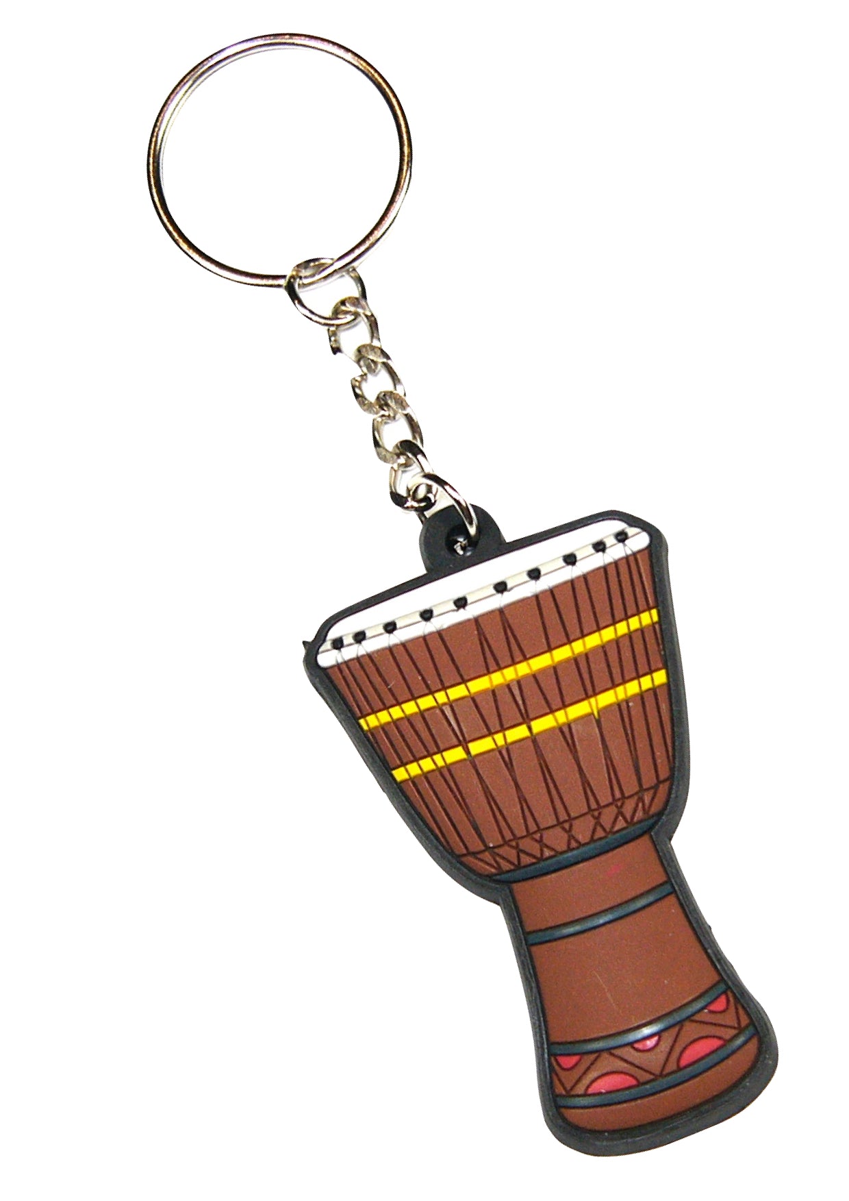 Detailed brown African drum keyring made of quality materials