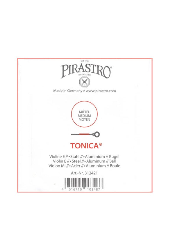 Pirastro Tonica single (X1) violin E string 4/4 Aluminium new formula