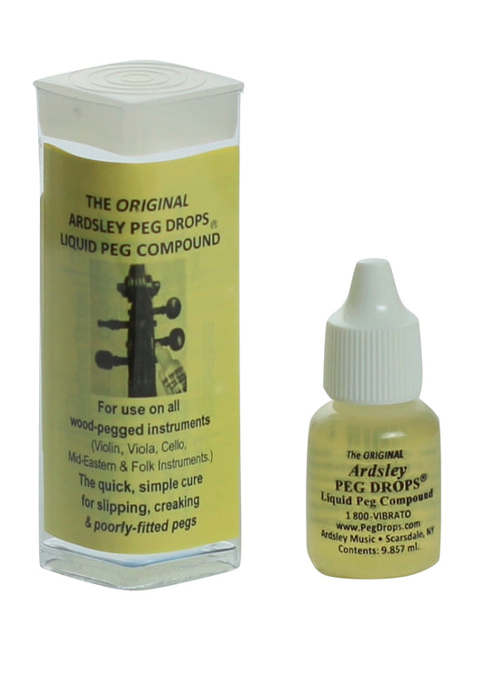 Ardsley Violin Viola Cello peg drops compound 9.85ml bottle instructions included