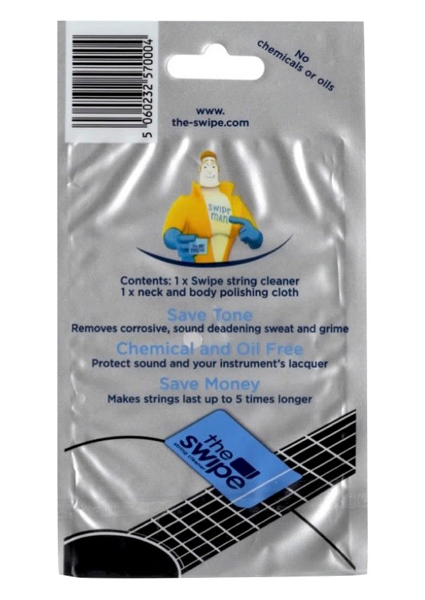 The SWIPE String instrument cleaner & polishing cloth kit