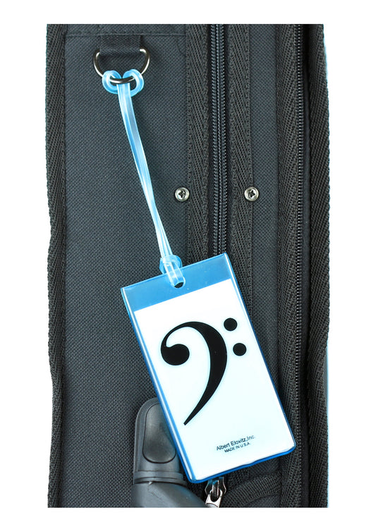 Albert Elovitz AIM Gifts Silicone Bag Tag Bass Clef Blue