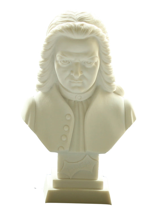 A.Giannelli Music Composer Alabaster Mini Bust of JS BACH - Made in Italy