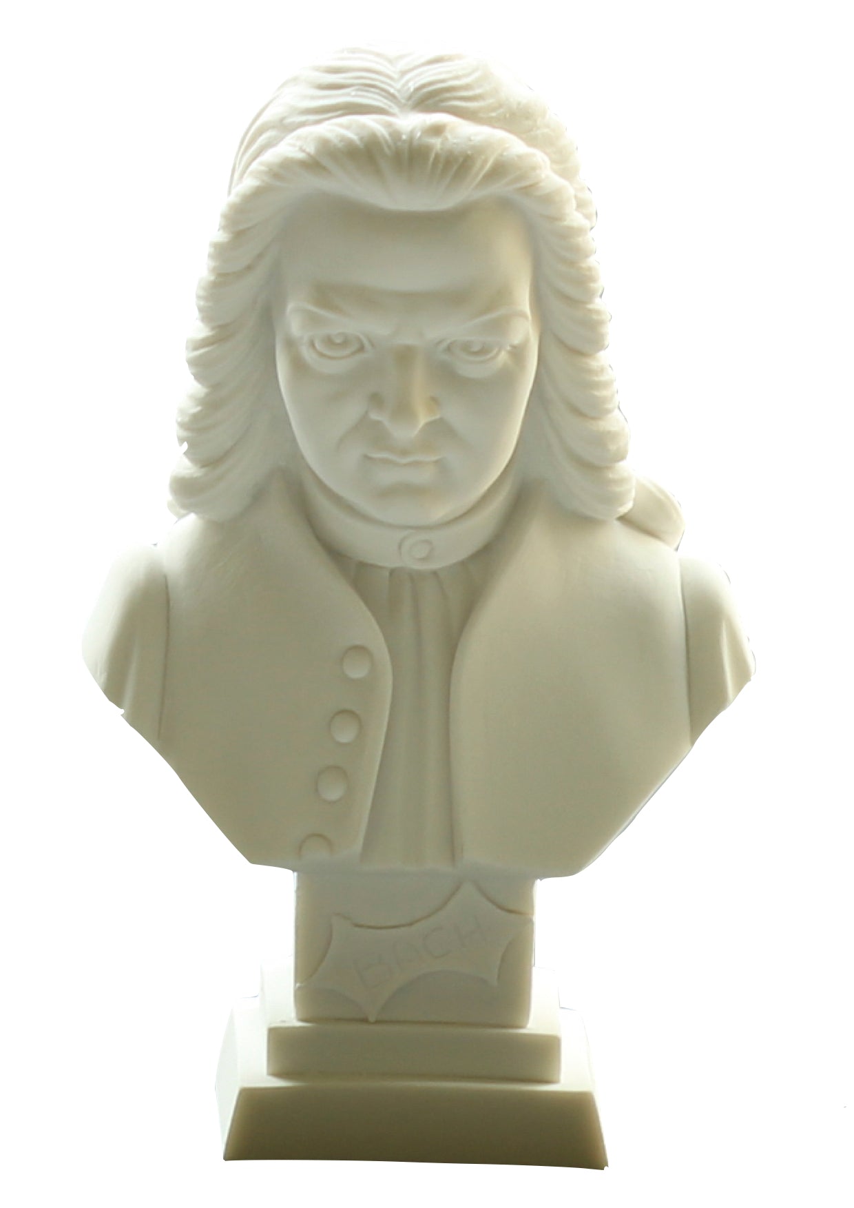 A.Giannelli Music Composer Alabaster Mini Bust of JS BACH - Made in Italy