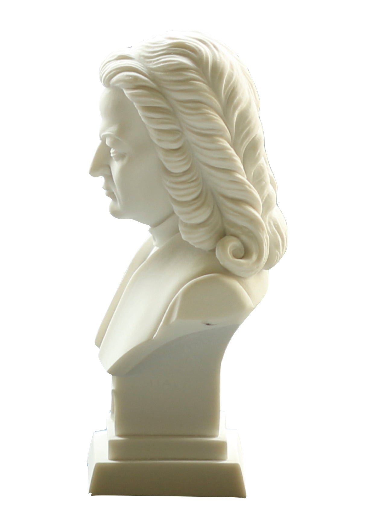 A.Giannelli Music Composer Alabaster Mini Bust of JS BACH - Made in Italy