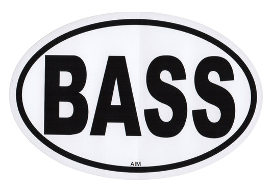 AIM Gifts Oval Bumper Sticker BASS