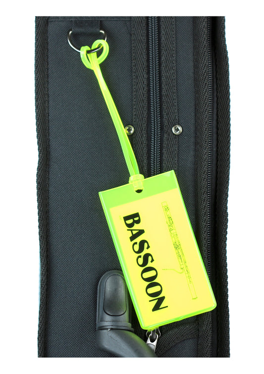 Albert Elovitz AIM Gifts Silicone Bag Tag Bassoon YELLOW