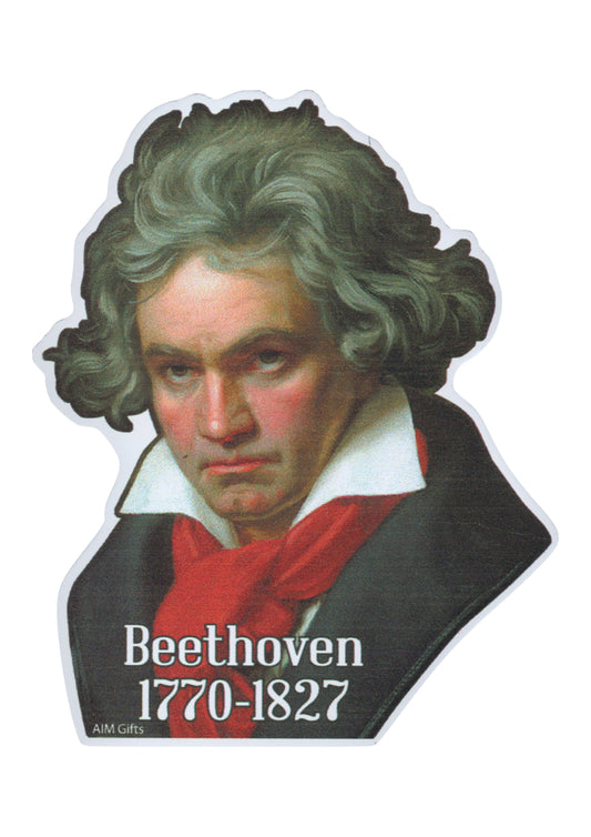 AIM gifts brand Ludwig Van Beethoven music composer die cut fridge magnet