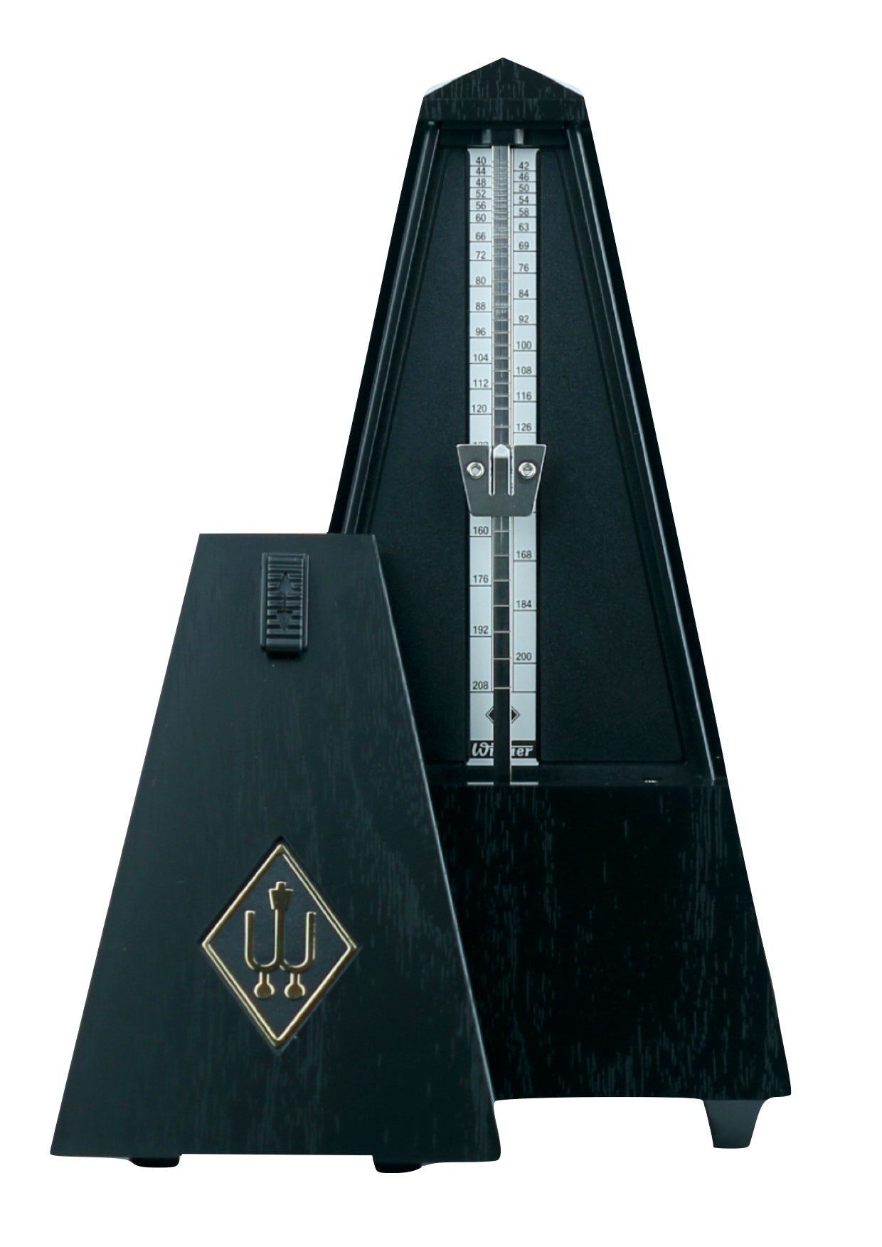 Wittner 845161 plastic pyramid pendulum mechanical metronome black grain finish