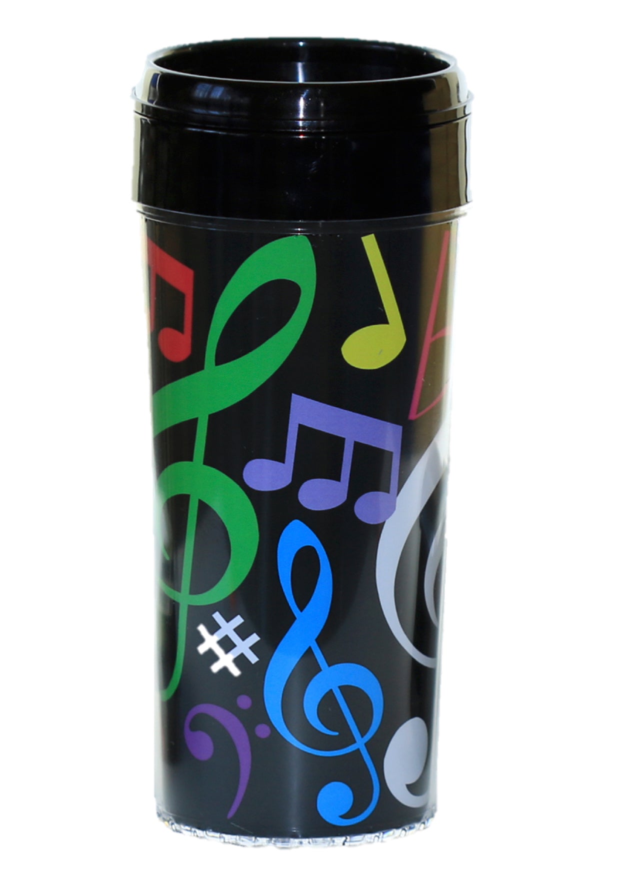 AIM Gifts Plastic Tumbler Coloured Multi Music Notes