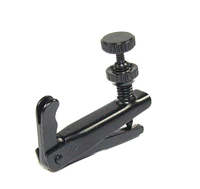 Single black fine tuner adjuster to fit 1/2 - 1/4 size violin