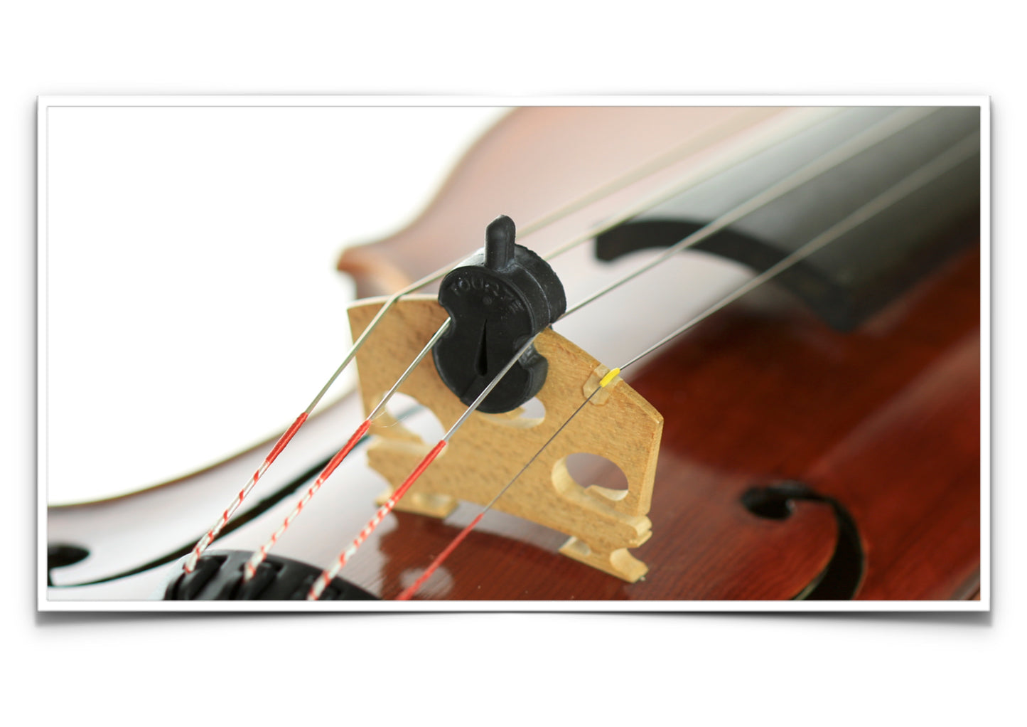 Original tourte single hole black rubber violin viola mute 3/4 4/4 Size