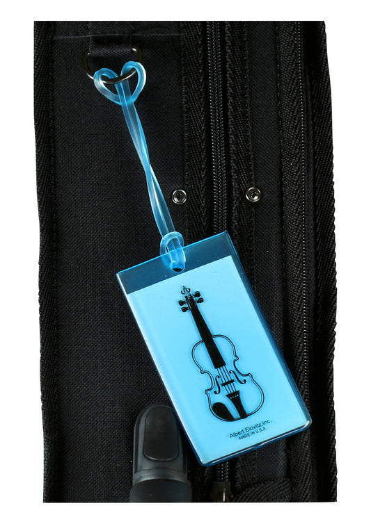 Albert Elovitz AIM Gifts Silicone Bag Tag Violin Viola Blue