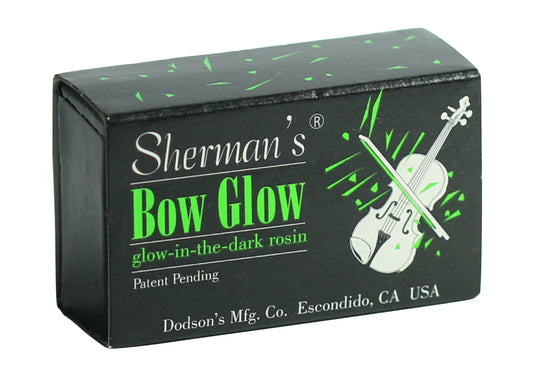 Sherman’s Bow Glow violin viola rosin glow-in-the-dark Made in USA