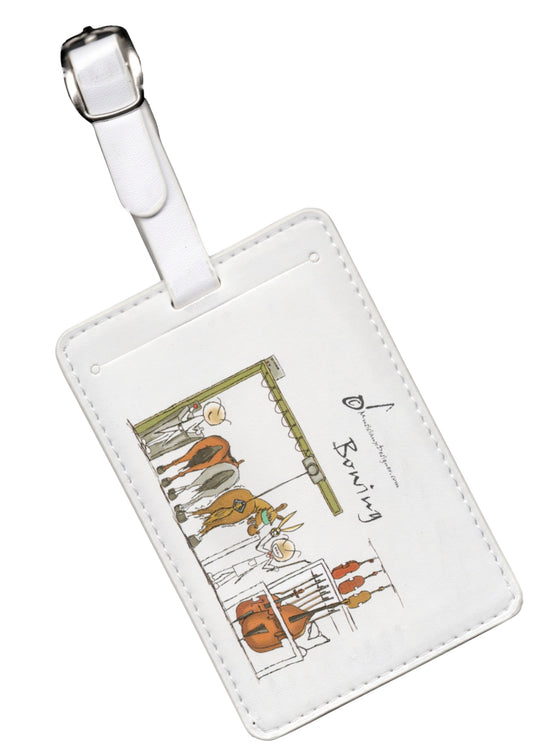 MD Musician Designer brand bag instrument case luggage tag "Bowing" design print