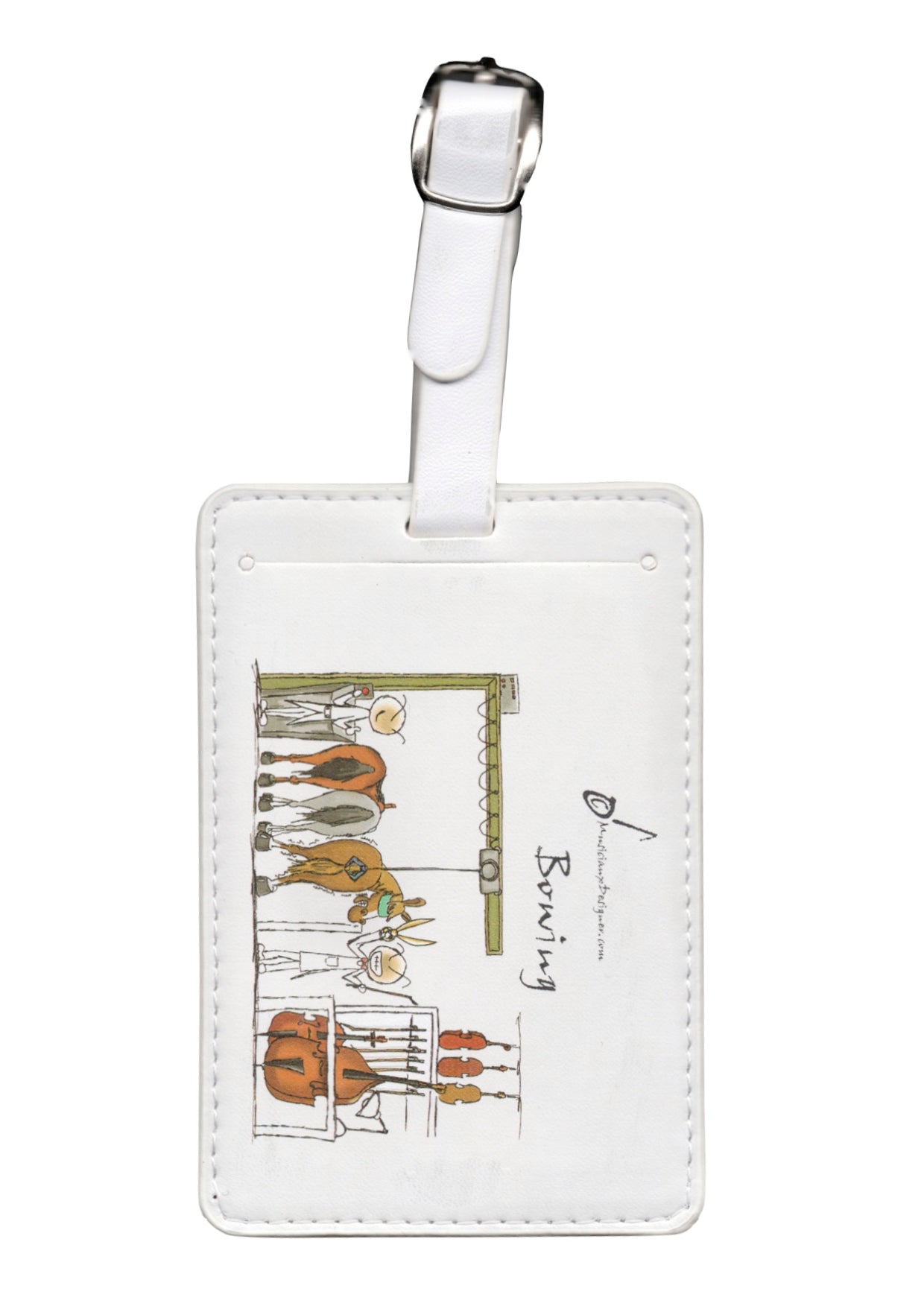 MD Musician Designer brand bag instrument case luggage tag "Bowing" design print