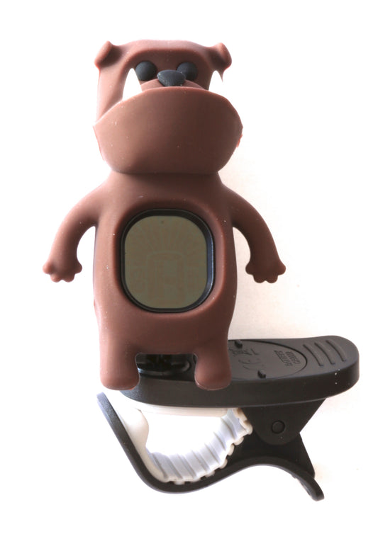 B71 Swiff brand brown bulldog clip on chromatic tuner 5 instrument tuning modes