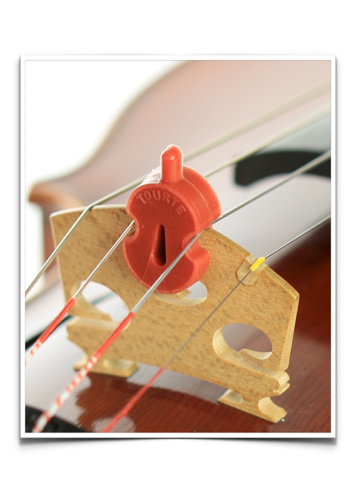 Original tourte single hole brown rubber violin viola mute 3/4 - 4/4 size