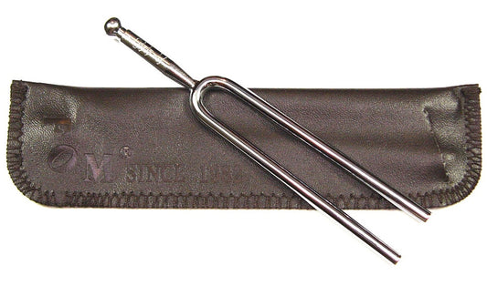 FOM tuning fork A-440 in brown leatherette pouch 4.5mm high quality steel