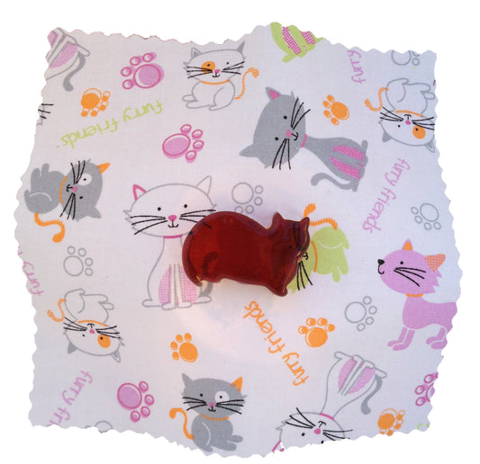 Cat shaped rockin rosin violin viola cello with patterned cloth