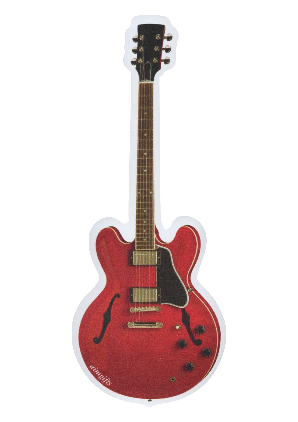 Aim gifts brand music cherry electric guitar die cut fridge magnet