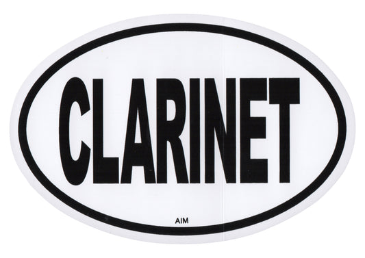 AIM Gifts Oval Bumper Sticker CLARINET