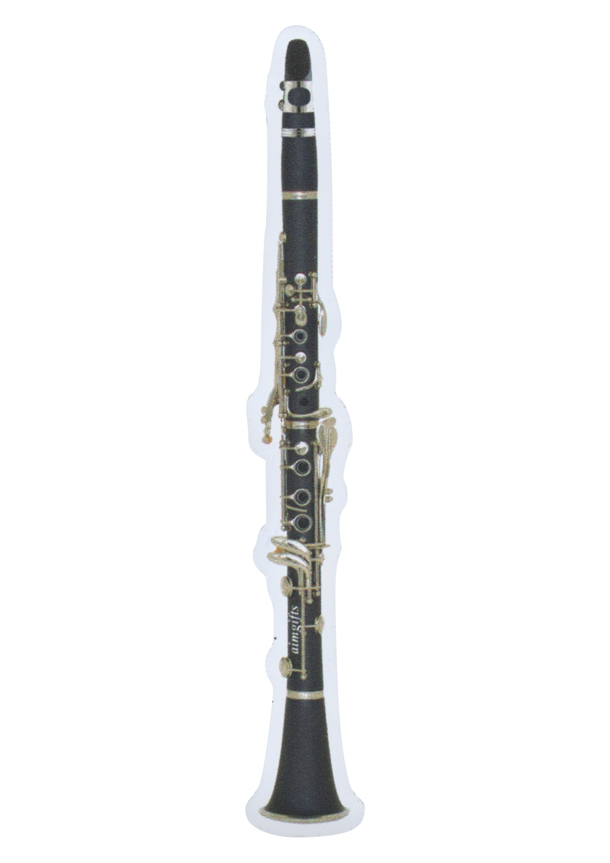 Aim gifts brand music woodwind clarinet die cut fridge magnet