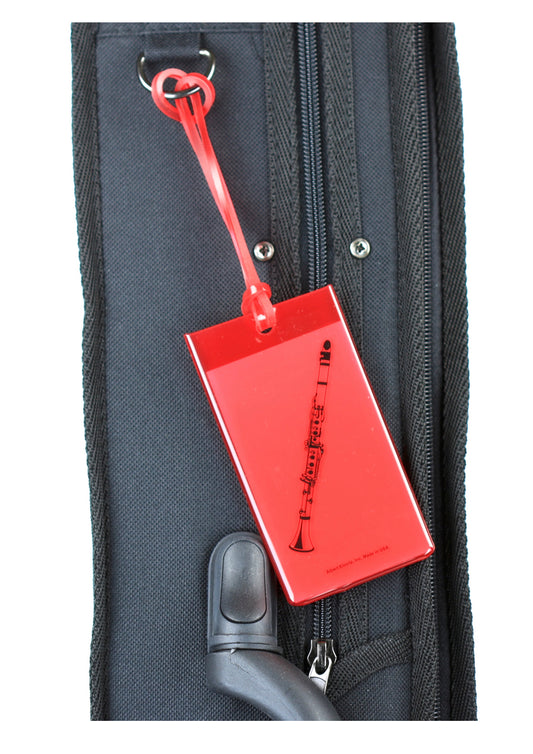 Albert Elovitz AIM Gifts Silicone Bag Tag Clarinet Red