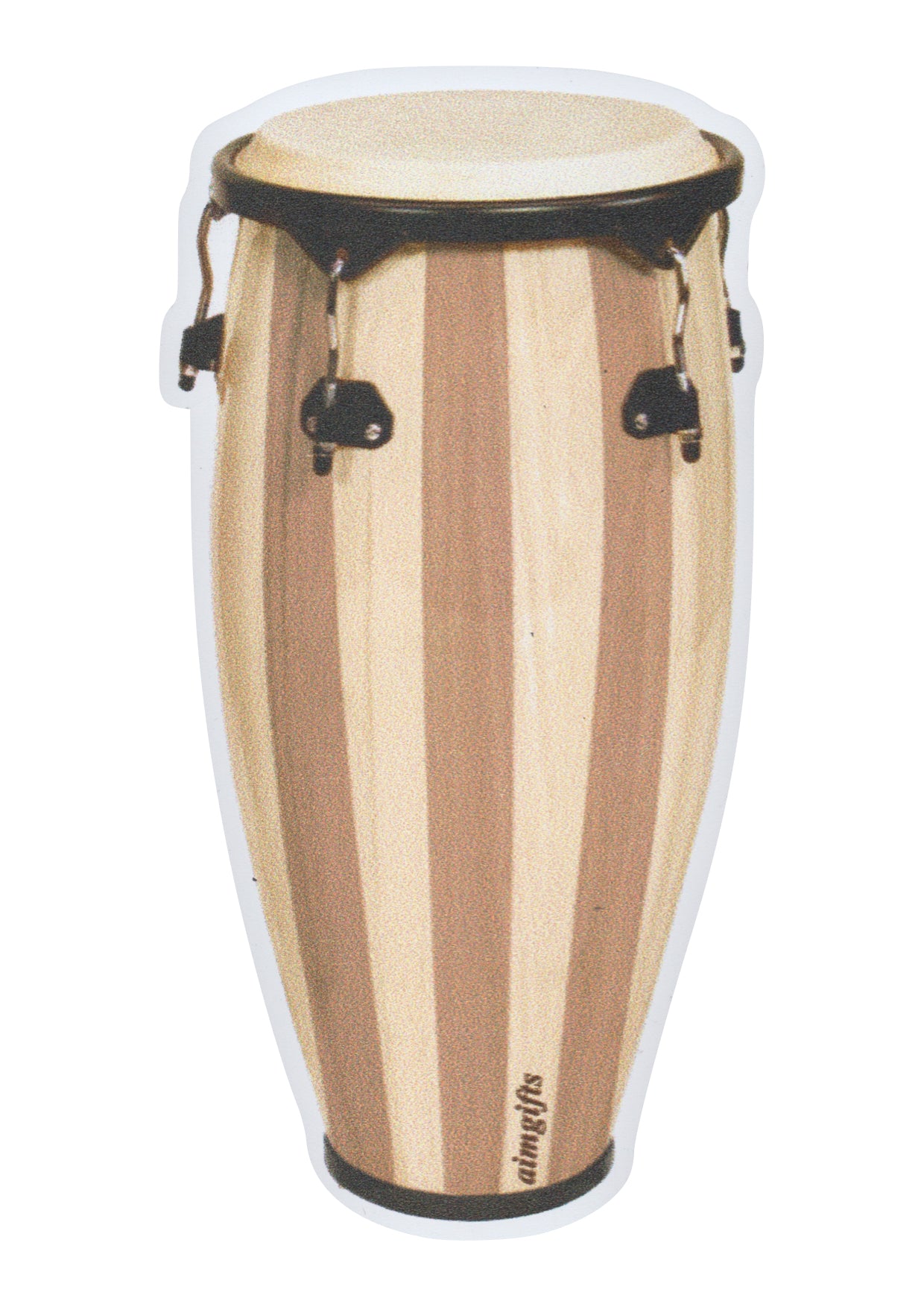 Aim gifts brand music percussion conga die cut fridge magnet