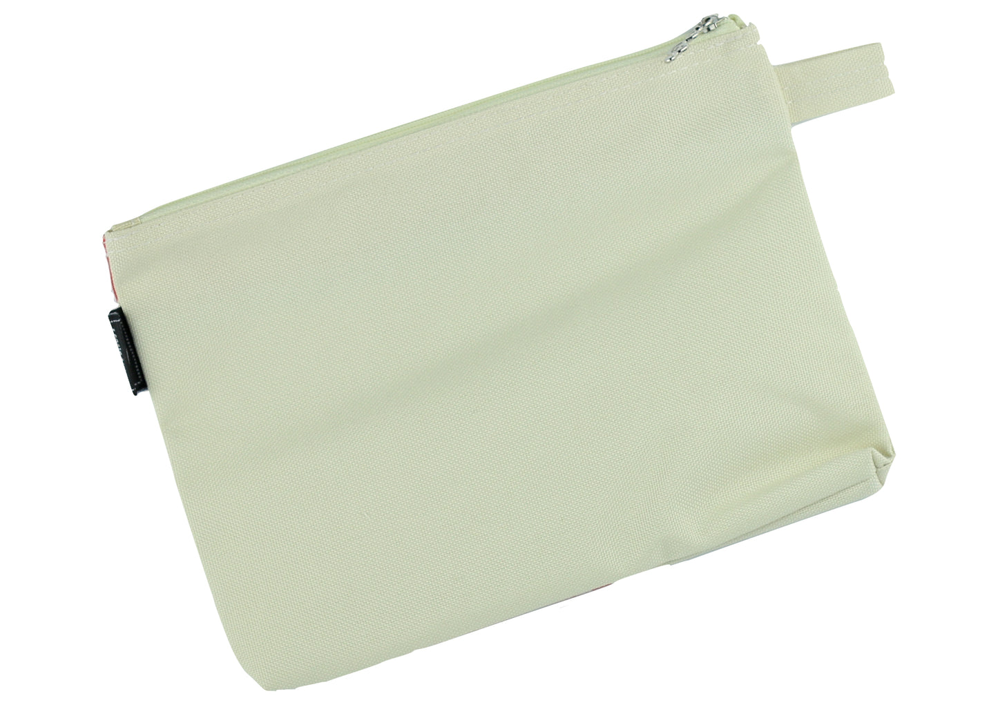Creme I Love Music brand treble clef print canvas zipper pencil case 23cm X 17cm