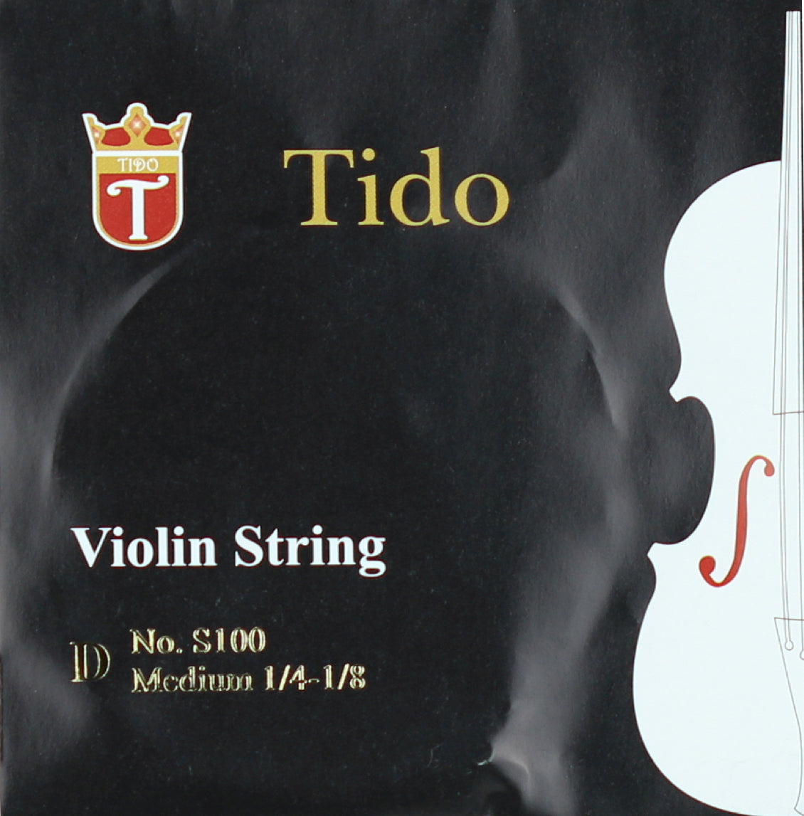 1/4 -1/8 size Tido brand violin string set wound with metal core