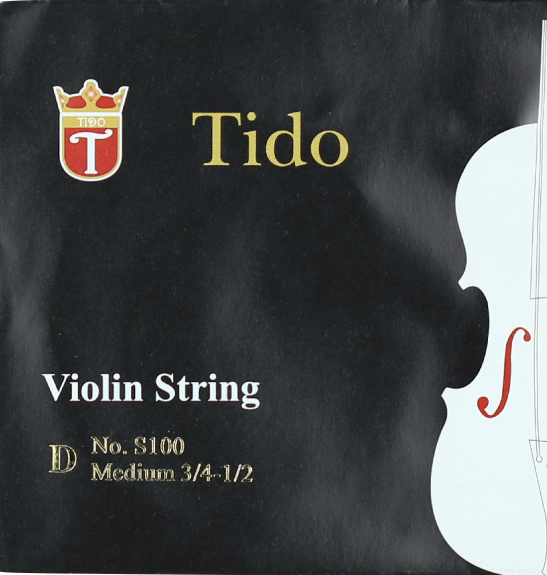 3/4 -1/2 size Tido brand violin string set wound with metal core