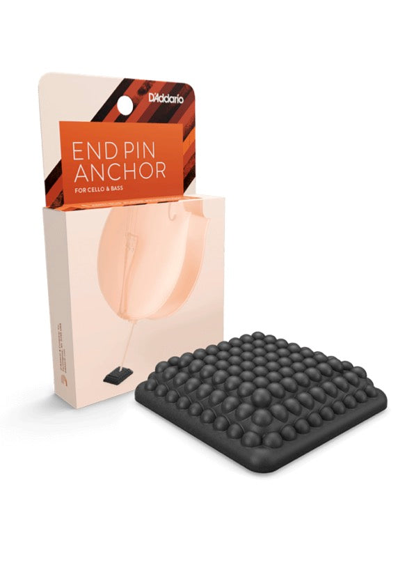 D’Addario Large Black Endpin Anchor Stopper floor protector for Cello or Bass