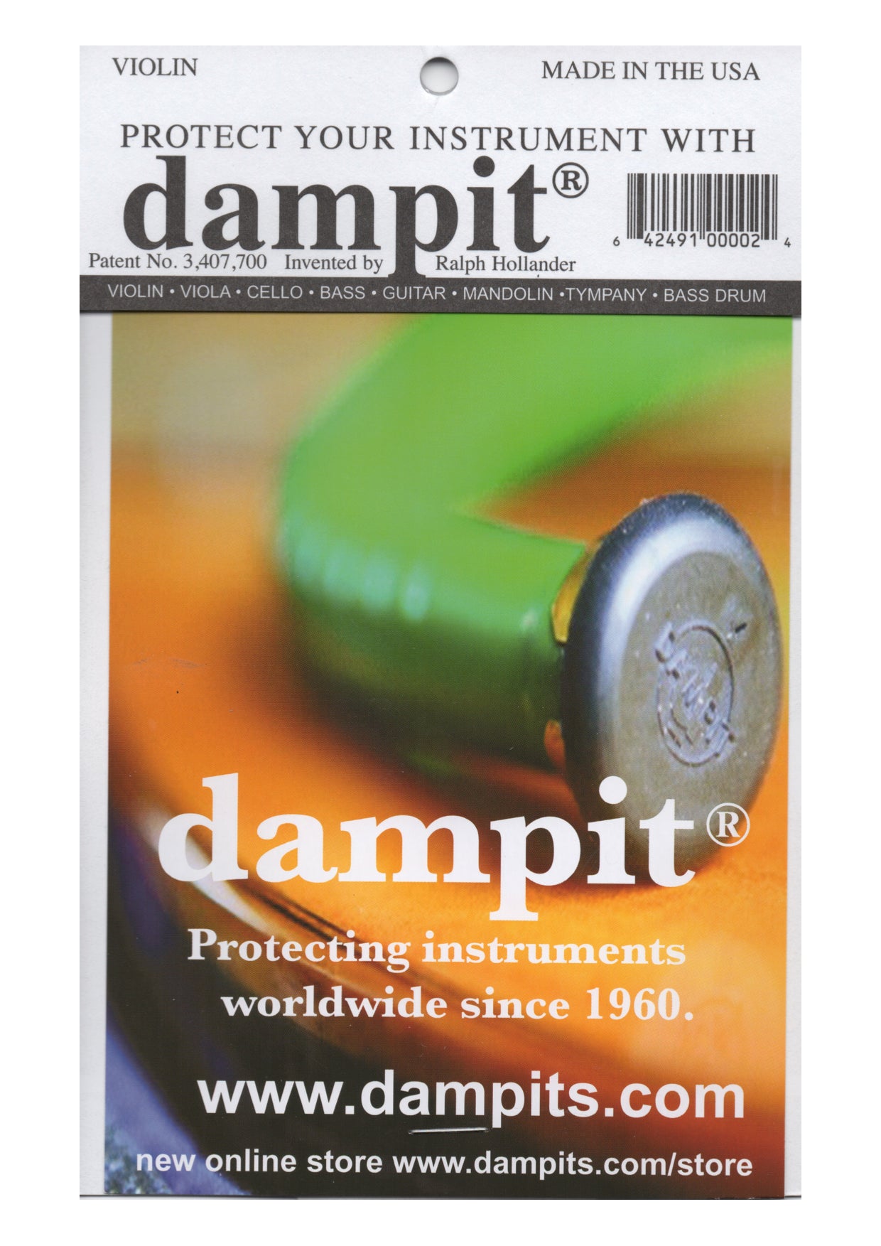 Dampit violin humidifier stops instrument damage in extreme climate conditions