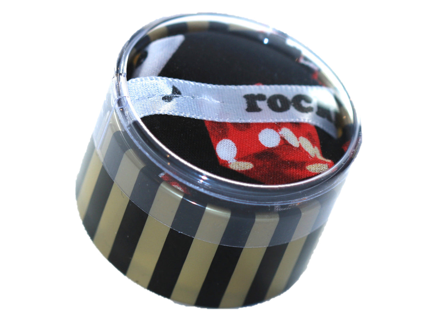 Dice shaped Rockin Rosin for violin viola or cello, patterned cloth