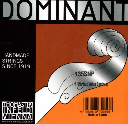 135SNP Dominant Violin String Set 4/4 Carbon Steel Tin Plated E String