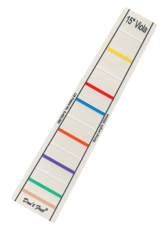 NEW Don’t Fret self-adhering vinyl fingerboard fingering marker 15" Viola