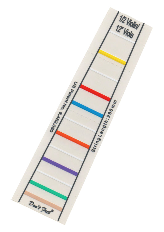 Don’t Fret self-adhering vinyl fingerboard fingering marker 1/2 violin 12" Viola