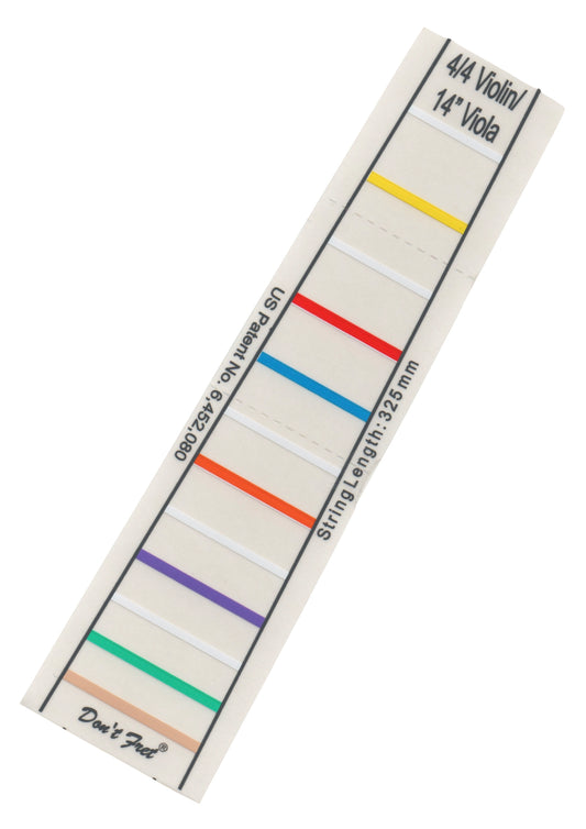 Don’t Fret self-adhering vinyl fingerboard fingering marker 4/4 violin 14" Viola