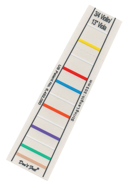 Don’t Fret self-adhering vinyl fingerboard fingering marker 3/4 violin 13" Viola