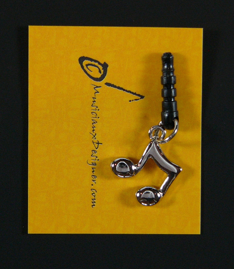 Musician Designer metal two music quaver mobile phone ear plug - 3.5mm Jack