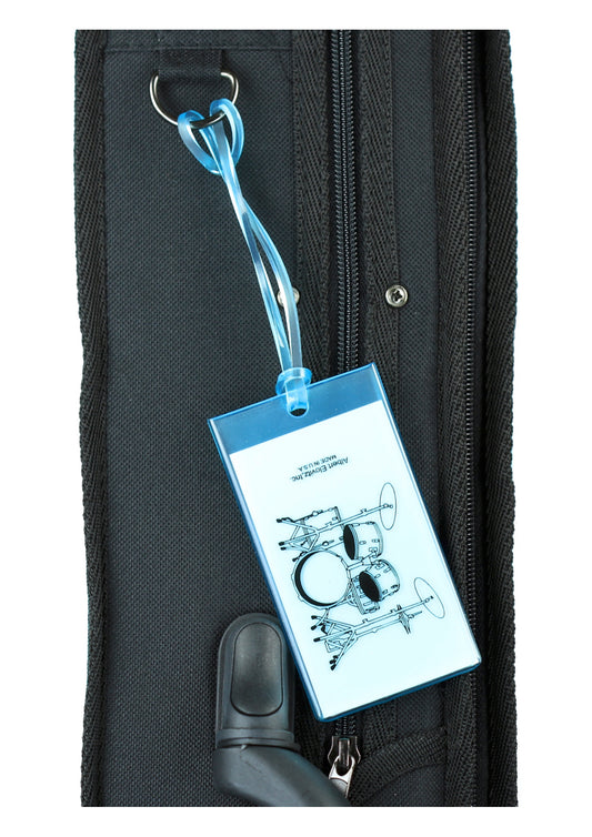 Albert Elovitz AIM Gifts Silicone Bag Tag Drums Blue