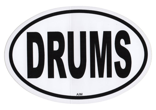 AIM Gifts Oval Bumper Sticker DRUMS