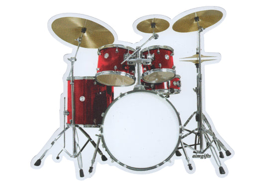 Aim gifts brand music red drum set die cut fridge magnet